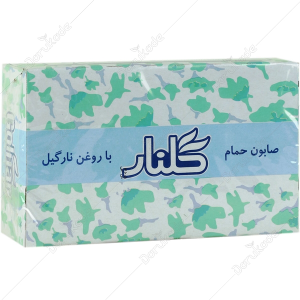 صابون حمام گلنار سبز حاوی روغن نارگیل ۶ عددی